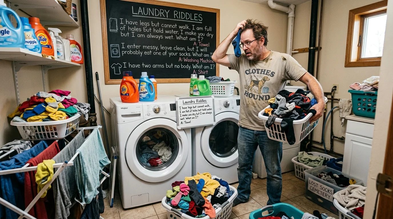 Easy Laundry Riddles for Kids